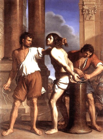 La flagellation - Guercino, 1657 Galerie d'art Nationale, Rome