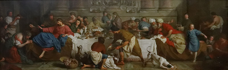 Le repas chez Simon, Pierre Hubert Subleyras, 1737, musée du Louvre