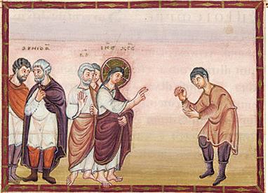 Guérison de l'homme à la main desséchée, Codex Egbert