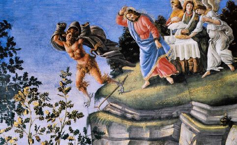 Les tentations du Christ, le pouvoir, Boticelli