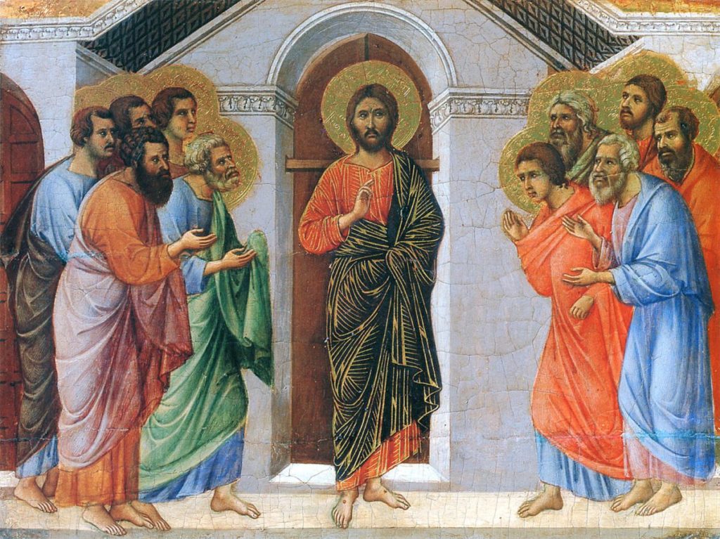 Apparition aux disciples, Duccio Maesta, 1308